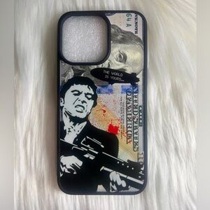 Handmade Tony Montana Scarface The World Is Printed Phone Case Iphone / Samsung.